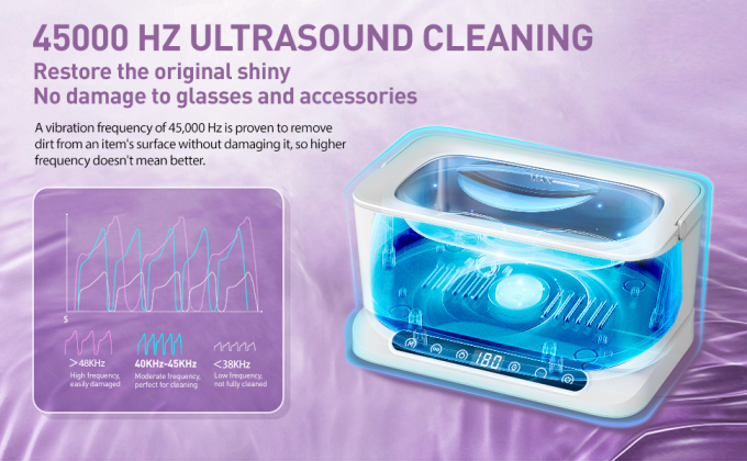 Nettoyeur à ultrasons de 220V 45KHz 800ml avec polissage à la minuterie numérique 1