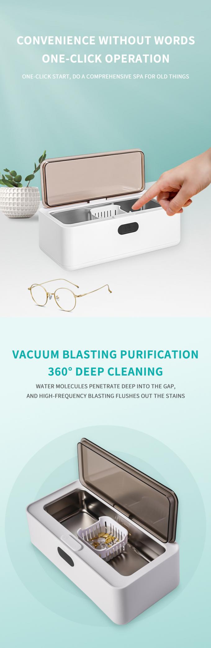 Mini machine à laver à ultrasons 450 ml Nettoyeur de lunettes à ultrasons portable 1