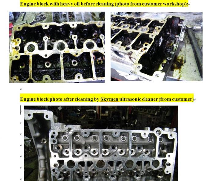 Parties de moteur 360L Nettoyeur de moteur à ultrasons réservoir industriel à ultrasons 10