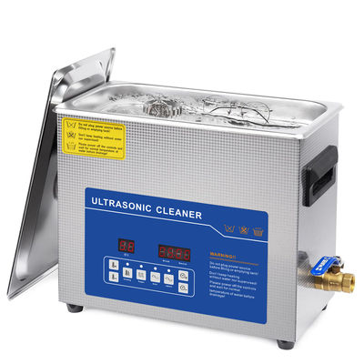 Nettoyeur à ultrasons numériques de 110V/220V 6L Capacité à double fréquence Températeur de chauffage Parfait pour les prothèses dentaires Les pièces d'or Outils bijoux