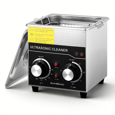 Commercial Ultrasonic Cleaner with Knob, 1.3L Professional Ultrasonic Cleaner, 40kHz with Heater and Timer for Tools, Jewelry, Watches, Glasses, Dentures, and Small Metal Parts